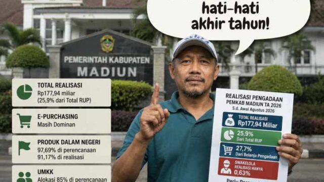 LSM Walidasa Soroti Kinerja Swakelola: Realisasi Pengadaan Pemkab Madiun Dinilai Masih Lambat